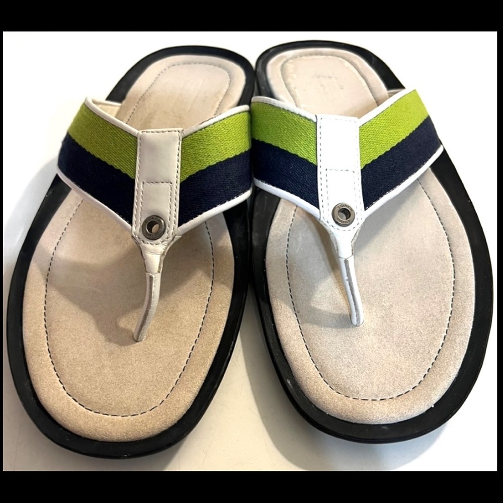 Stylish Coach Green and Blue Women's Sandals